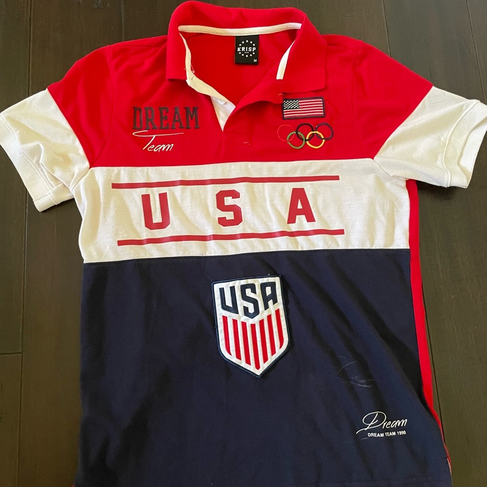USA Olympic collared t shirt